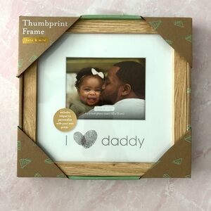 Kate & Milo I Love Daddy Thumbprint Frame - Natural Wood